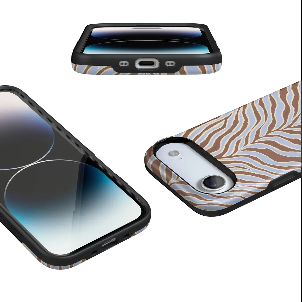 Untamed | Brown & Blue Zebra Case