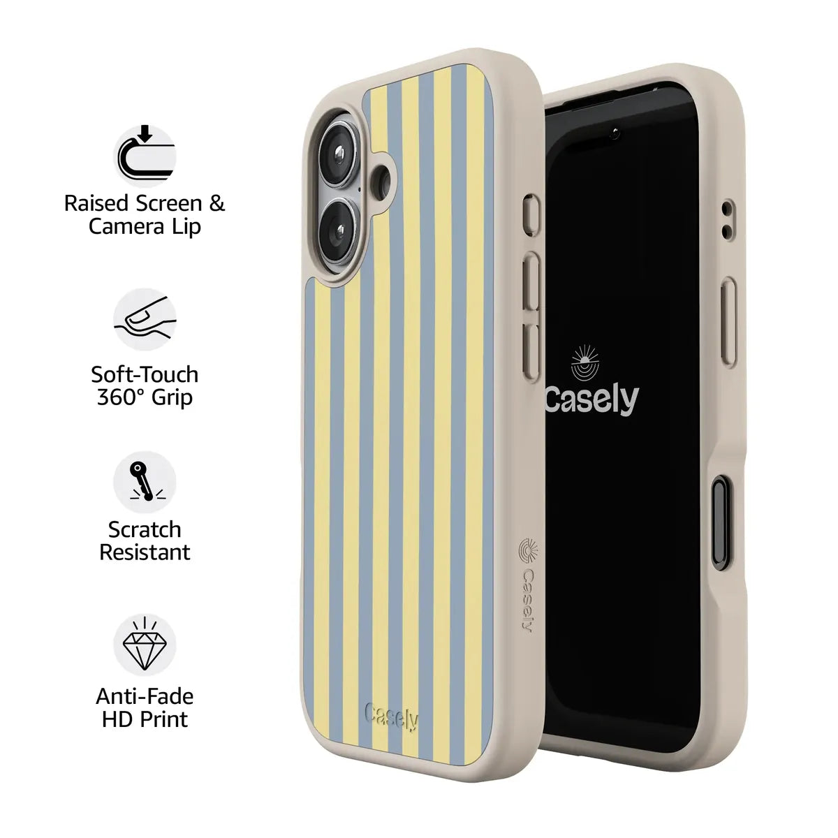 Coastline Stripes | Blue & Yellow Case