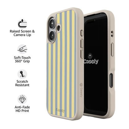 Coastline Stripes | Blue & Yellow Case