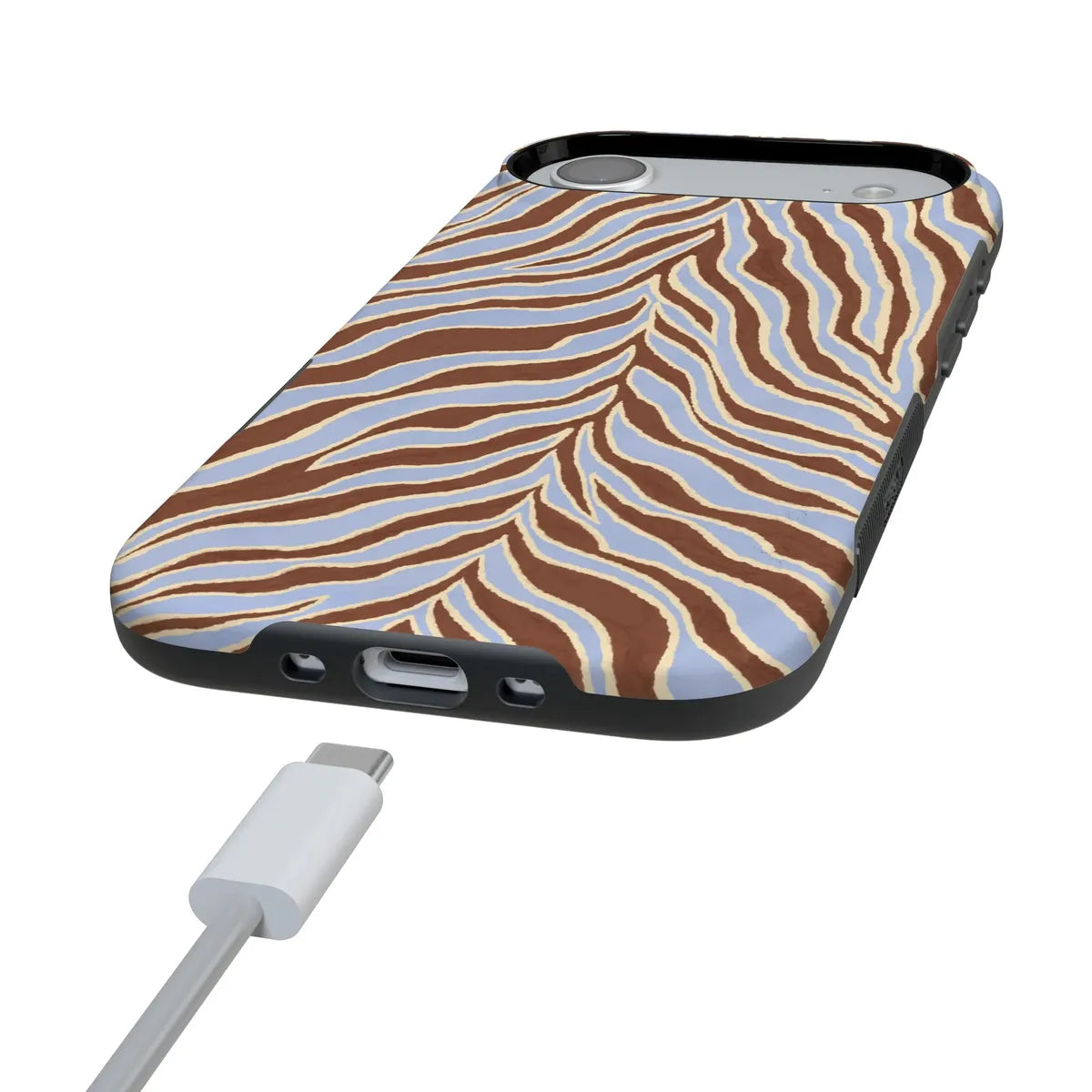 Untamed | Brown & Blue Zebra Case