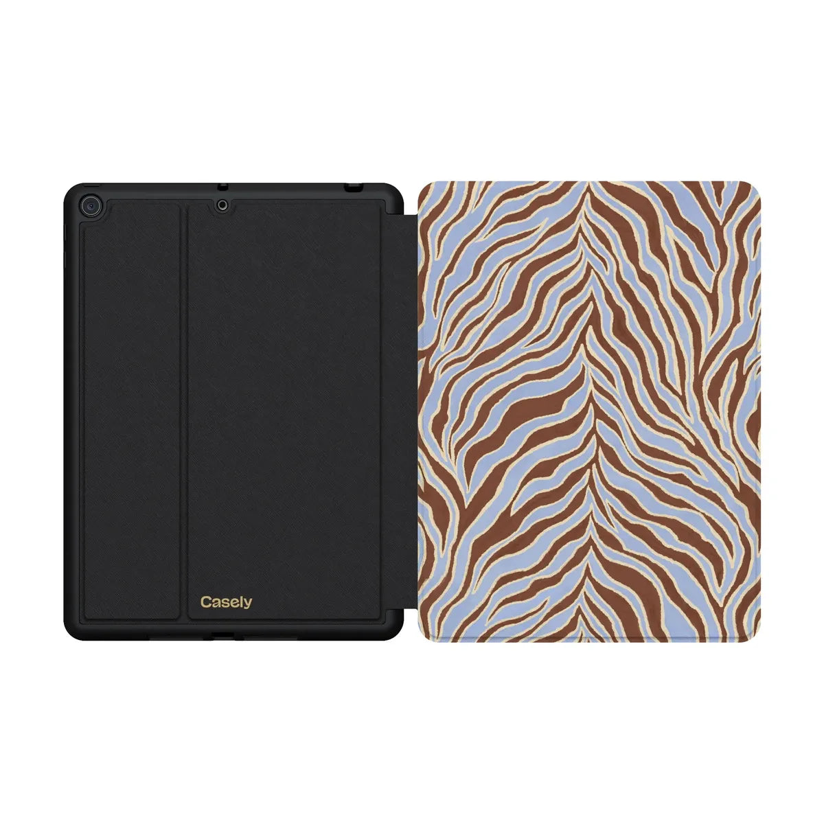 Untamed | Brown & Blue Zebra iPad Case
