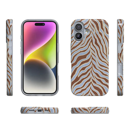 Untamed | Brown & Blue Zebra Case