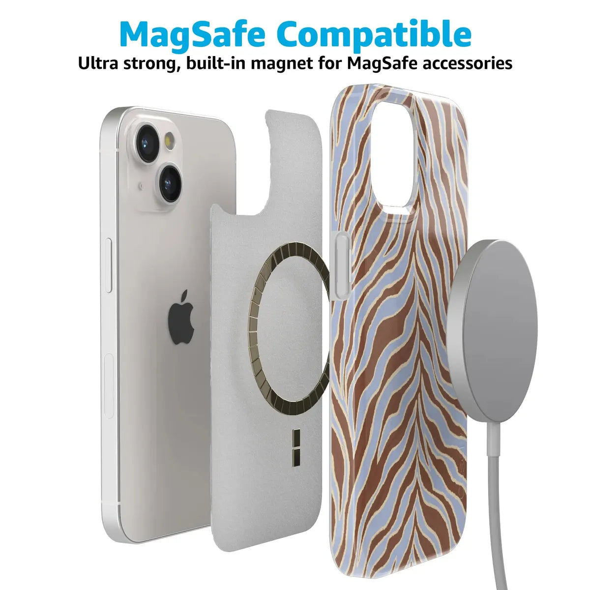 Untamed | Brown & Blue Zebra Case
