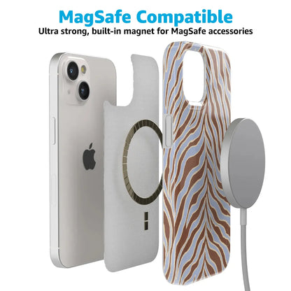 Untamed | Brown & Blue Zebra Case