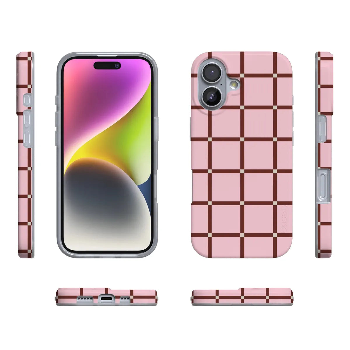 Uptown Gridlock | Pink Checkerboard Case
