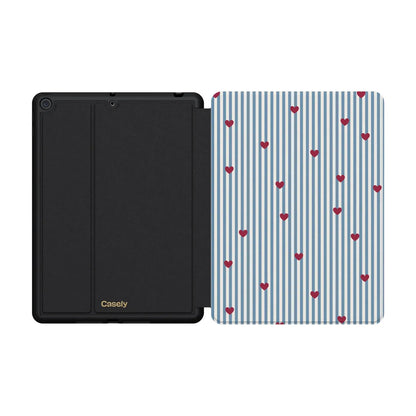 Love Lines | Blue Stripes iPad Case