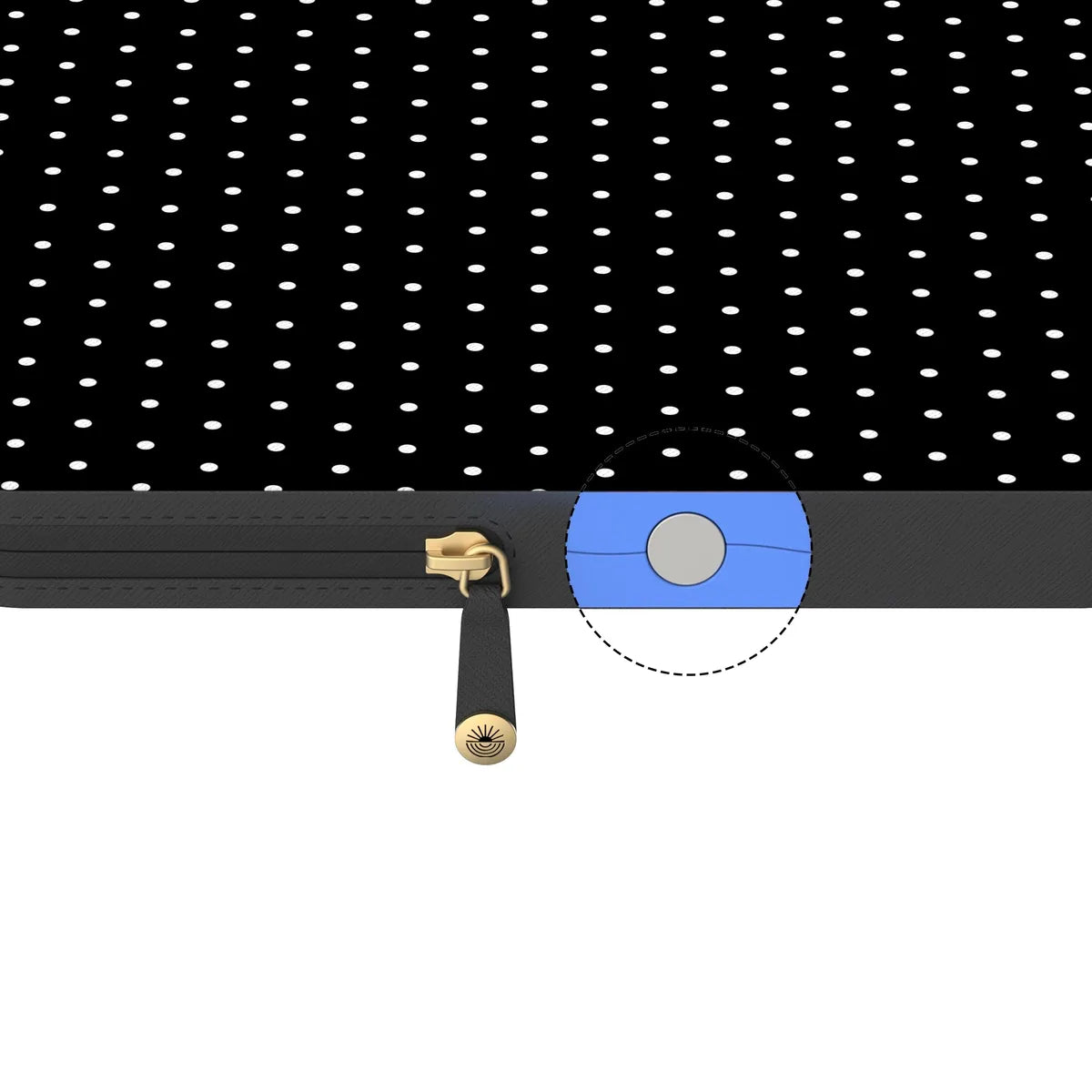 On the Dot | White Polka Dot Laptop Case