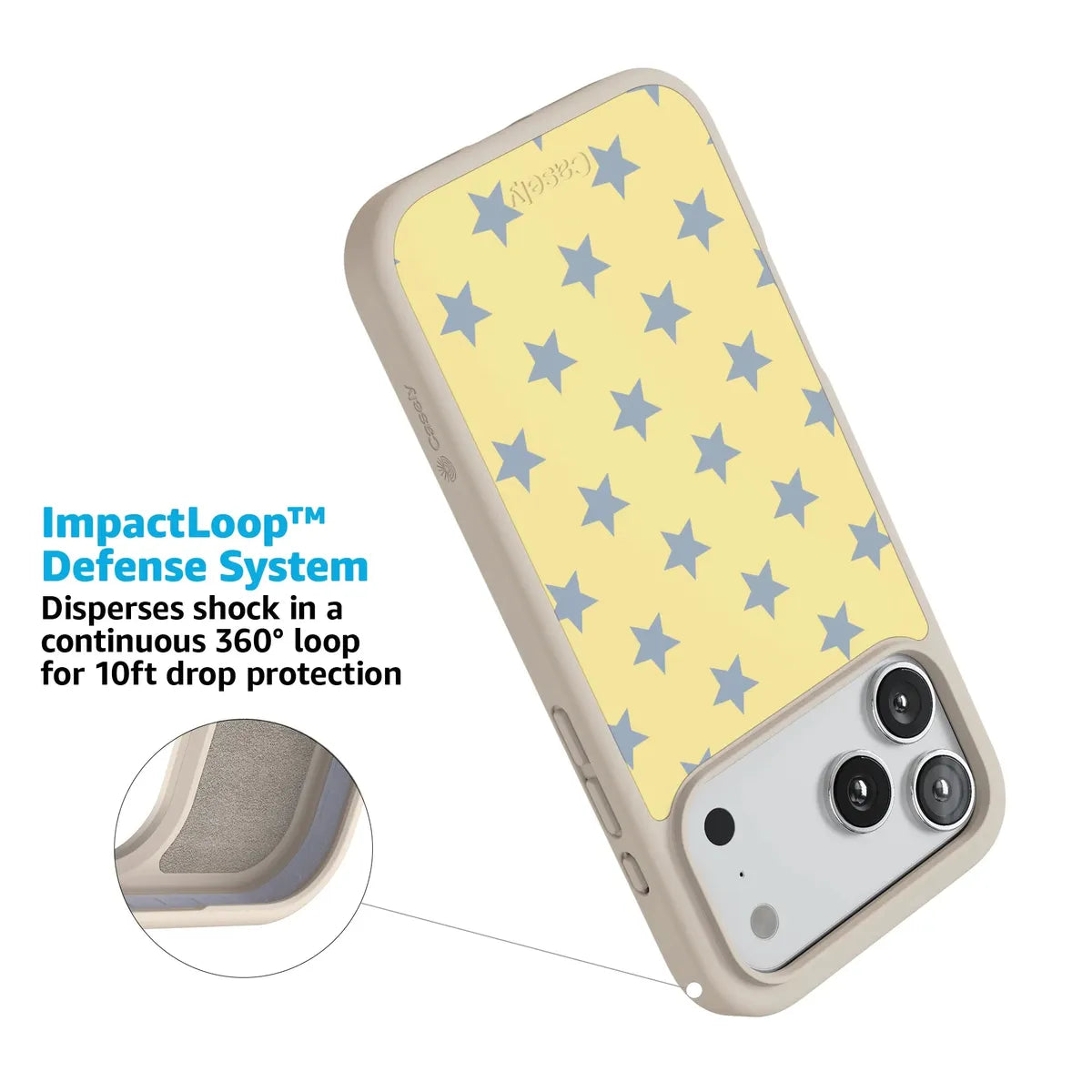 Shine Bright | Butter Yellow Stars Case