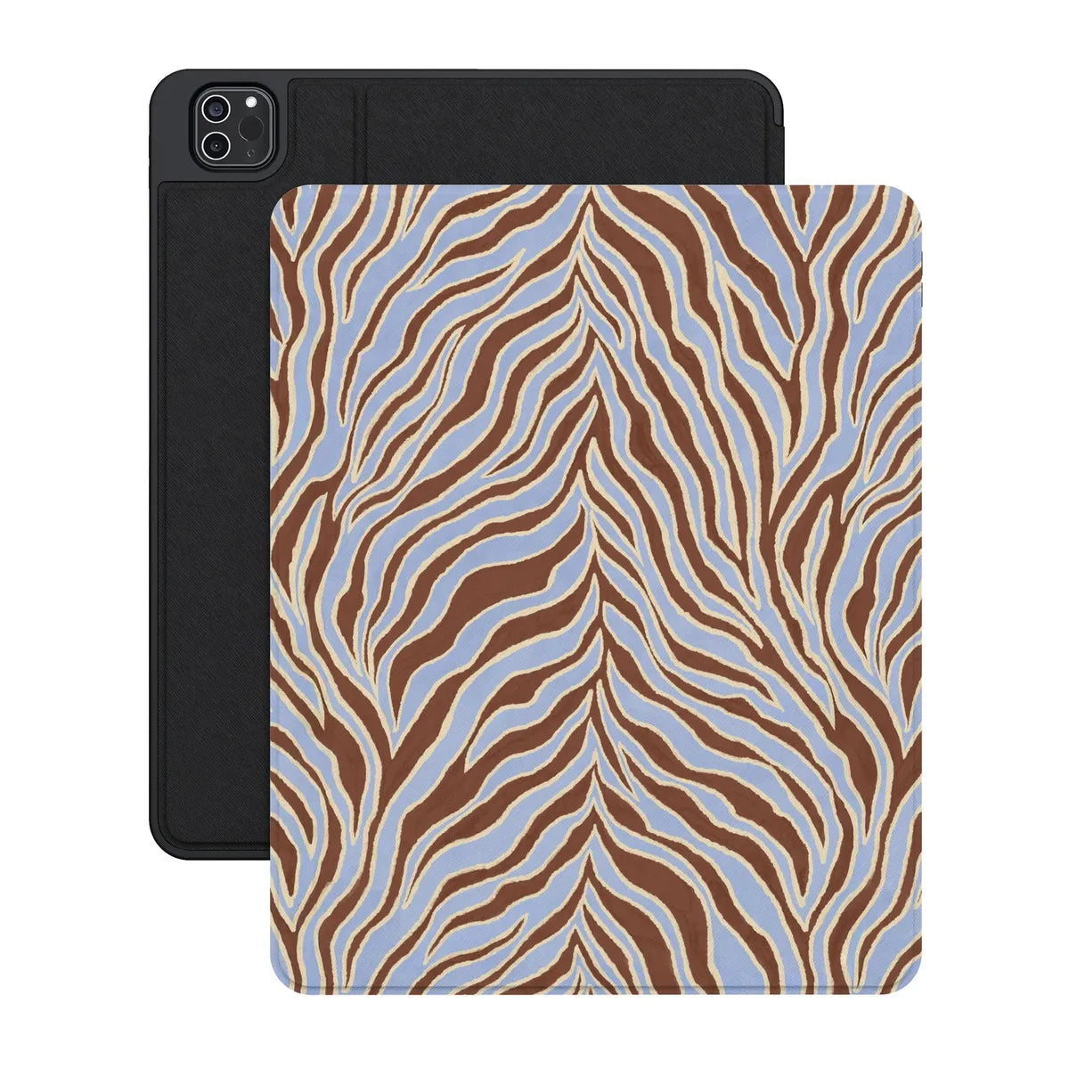 Untamed | Brown & Blue Zebra iPad Case