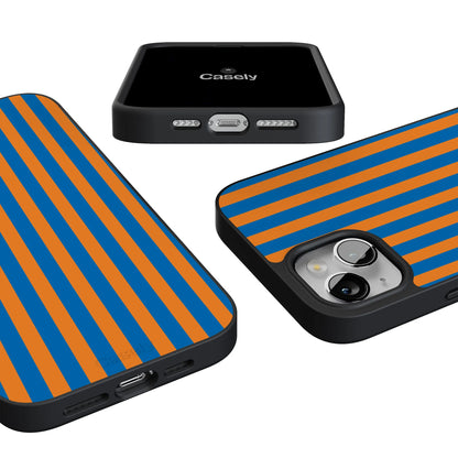 Go New York | Blue & Orange Stripes Case
