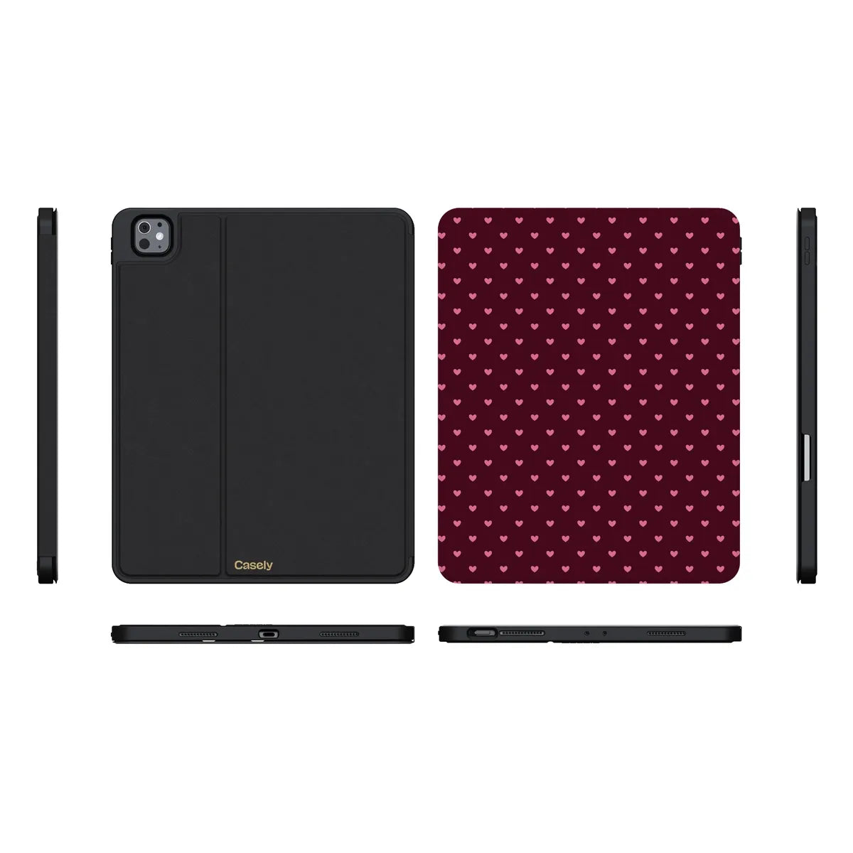 Heart Noir | Tiny Hearts iPad Case