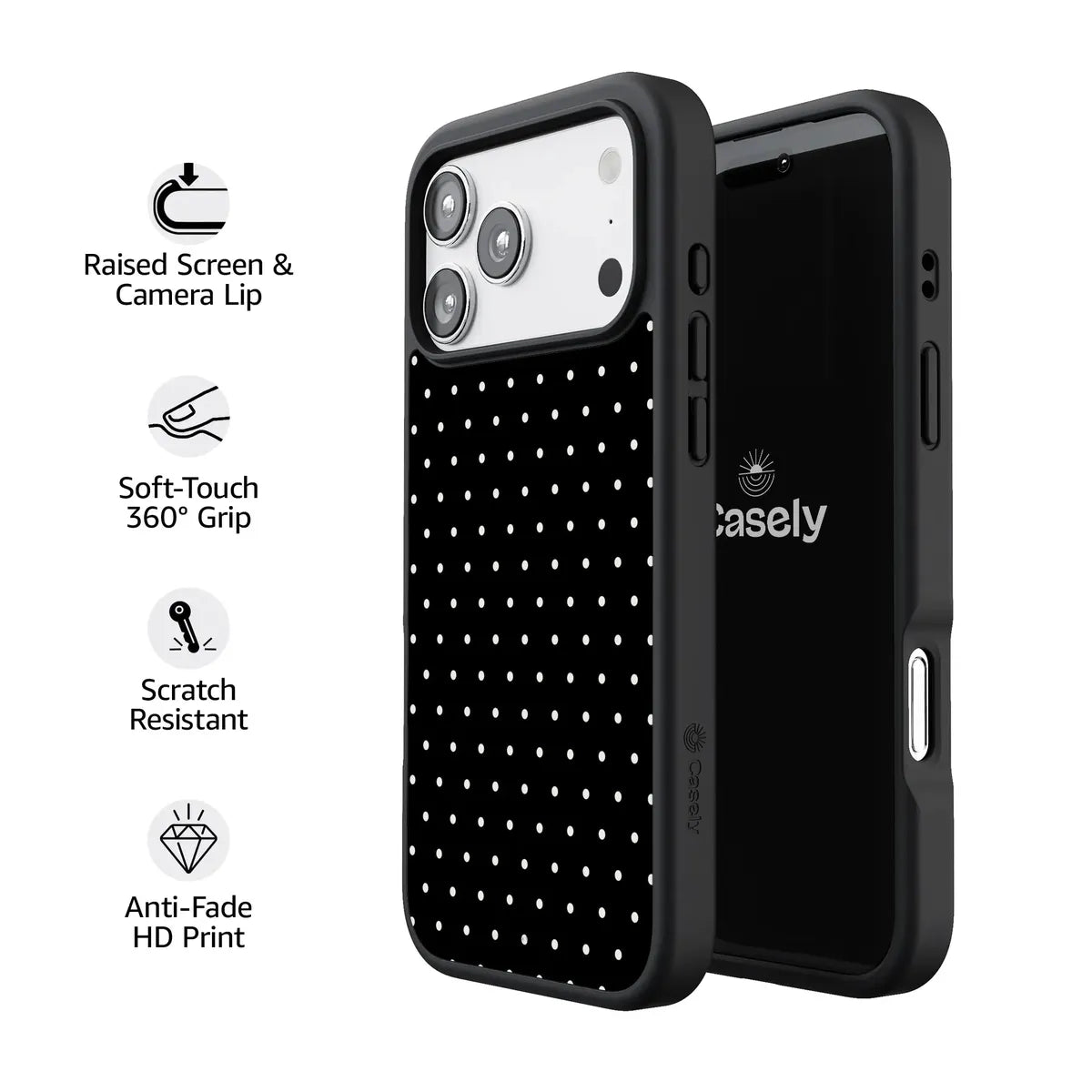 On the Dot | White Polka Dot Case