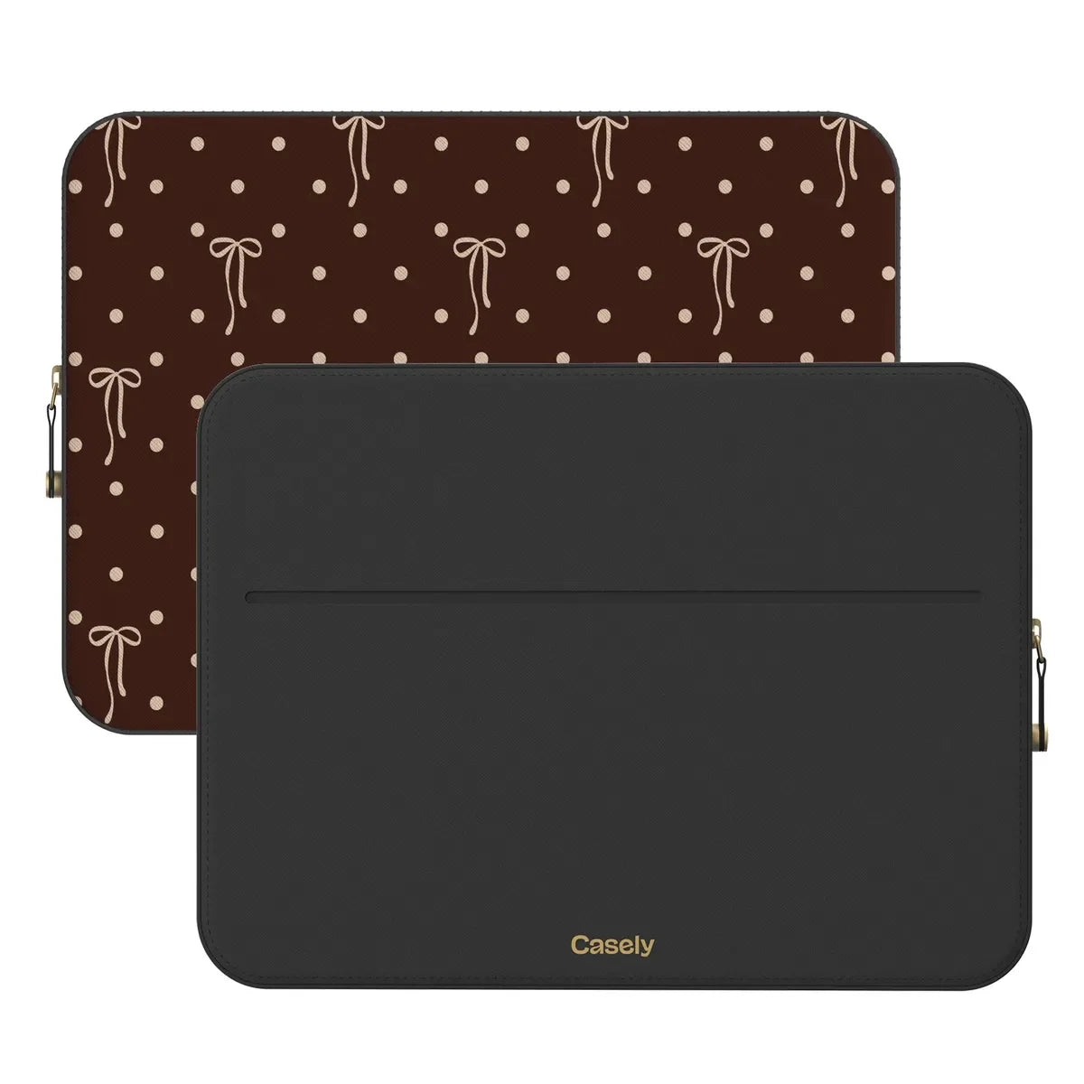 Teddy Bows | Brown Polka Dot Laptop Case