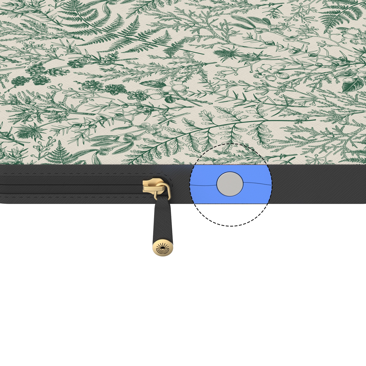 Sage Garden | Green Floral Laptop Case