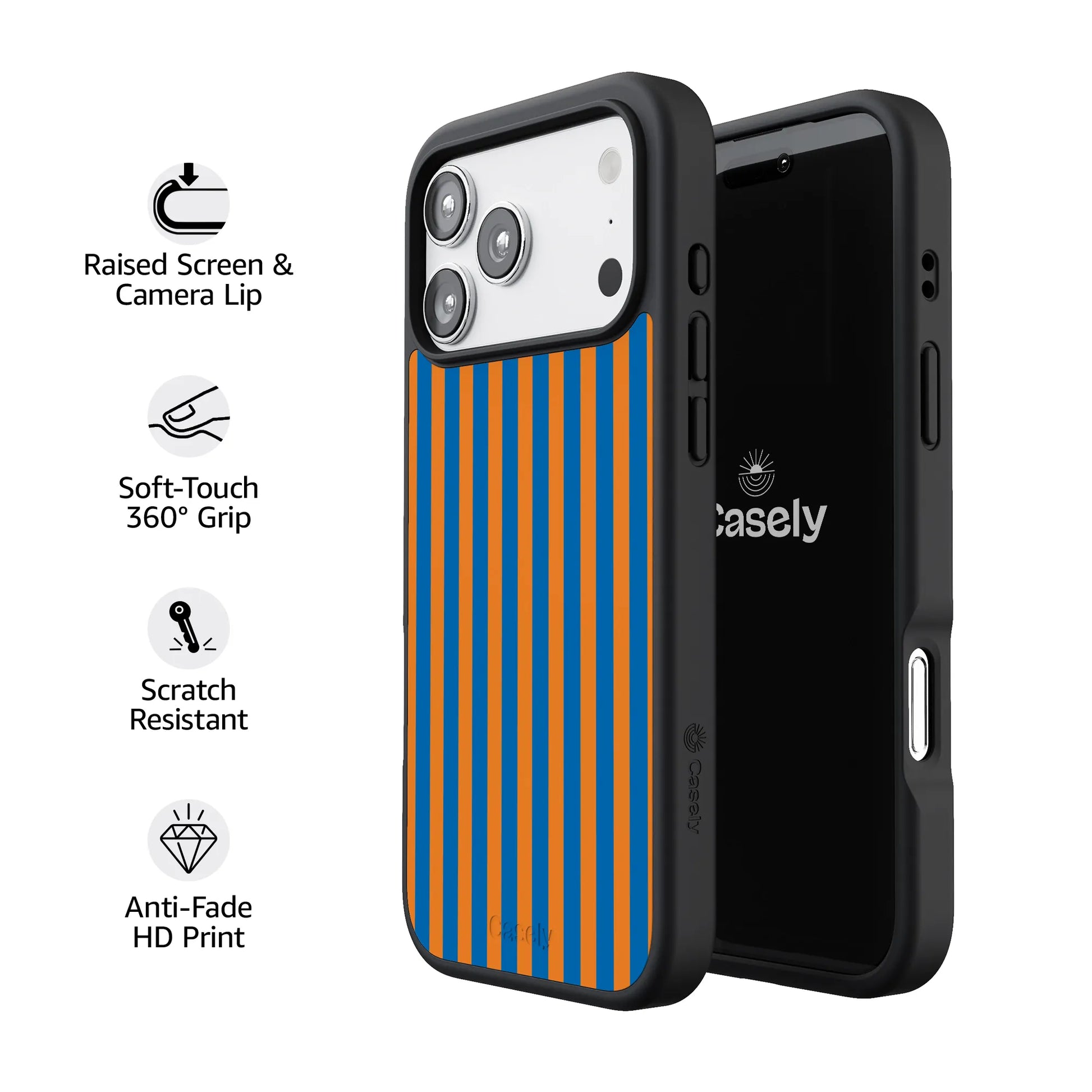 Go New York | Blue & Orange Stripes Case