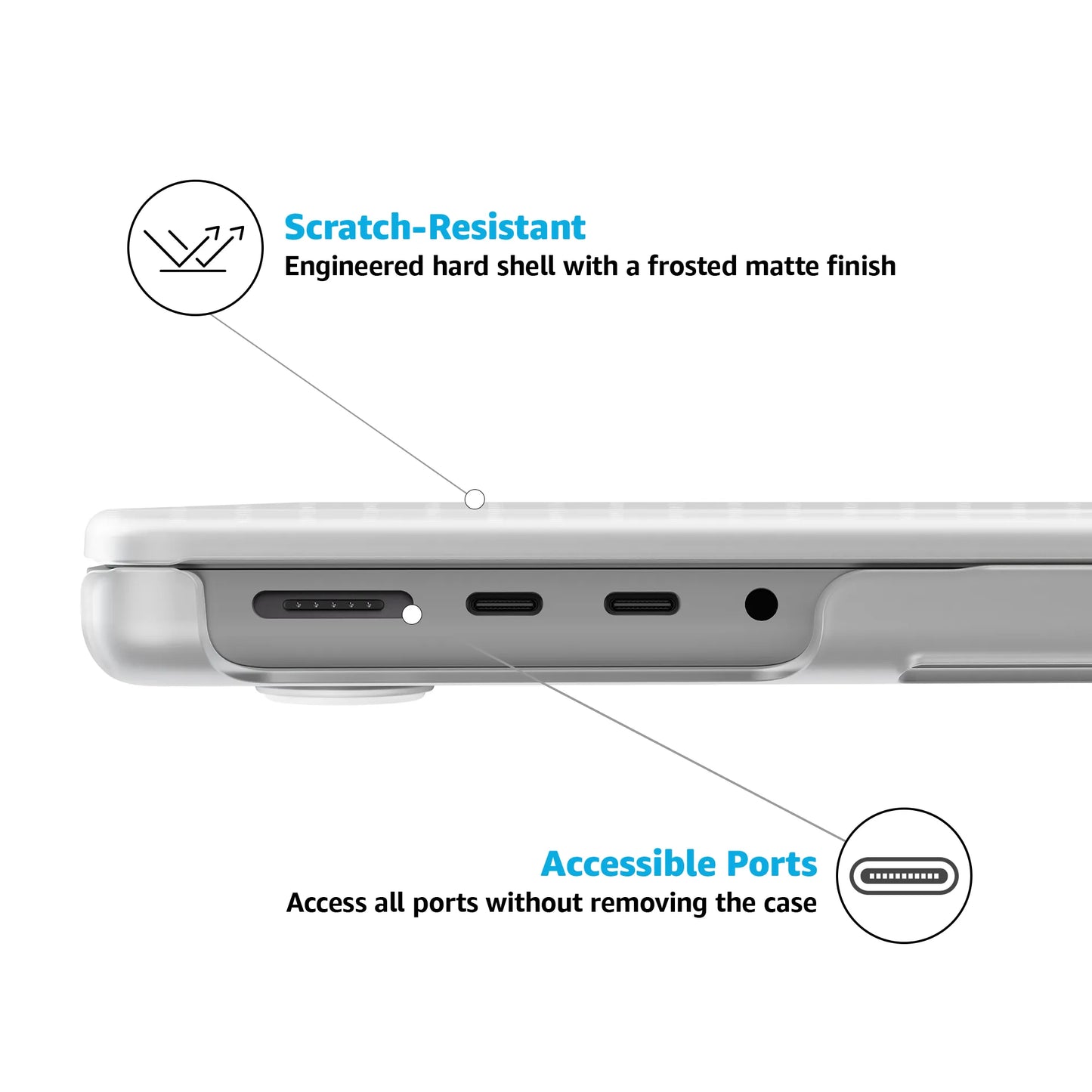 On the Dot | White Polka Dot Laptop Shell