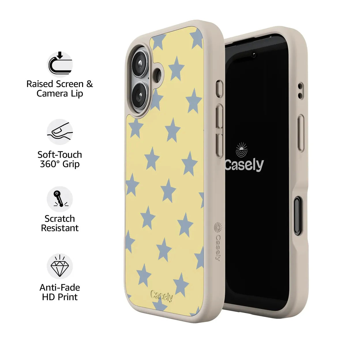 Shine Bright | Butter Yellow Stars Case