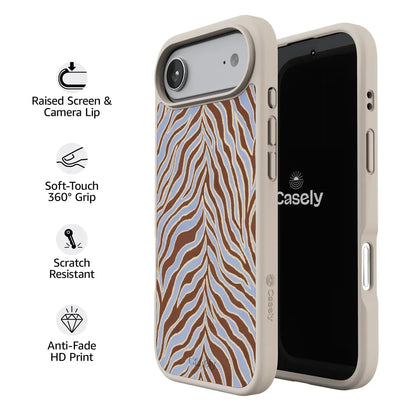 Untamed | Brown & Blue Zebra Case