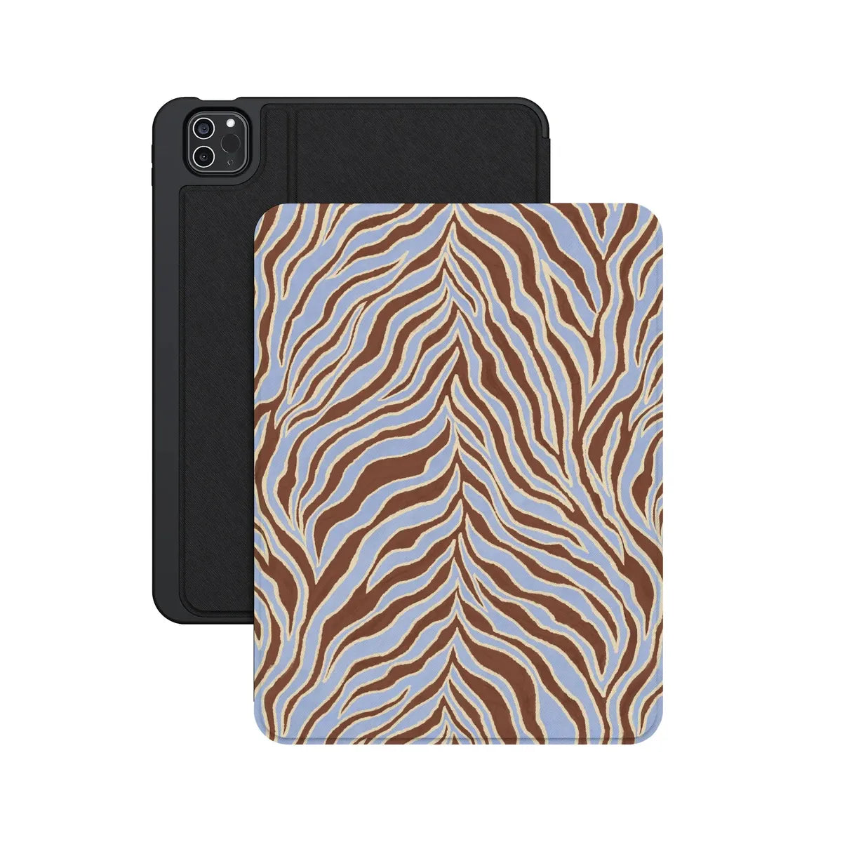 Untamed | Brown & Blue Zebra iPad Case