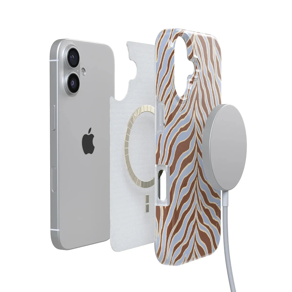 Untamed | Brown & Blue Zebra Case