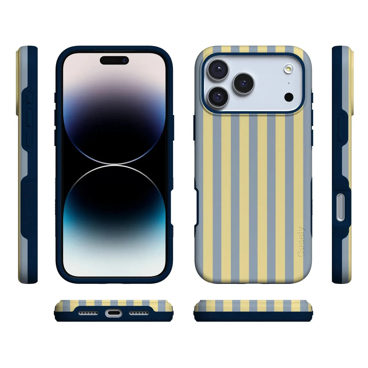Coastline Stripes | Blue & Yellow Case