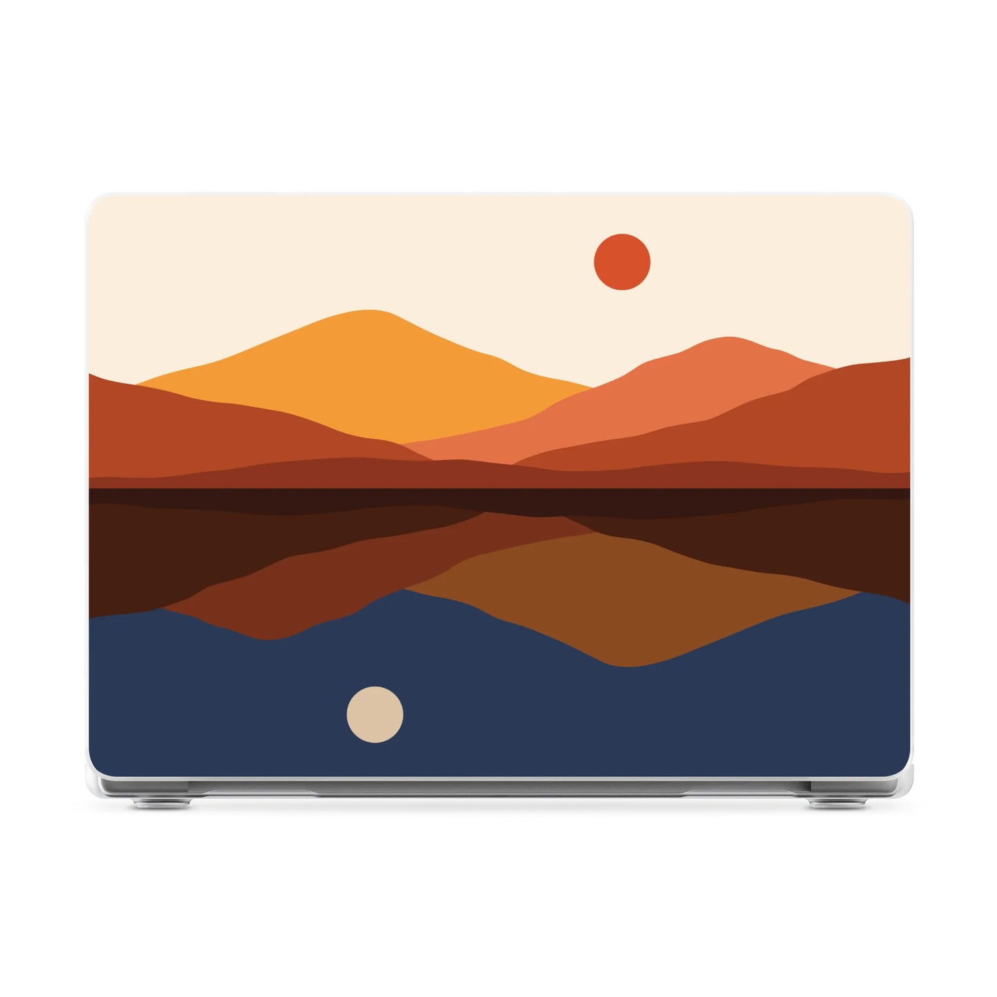 Opposites Attract | Day & Night Colorblock Mountains Laptop Shell - 16" MacBook Pro