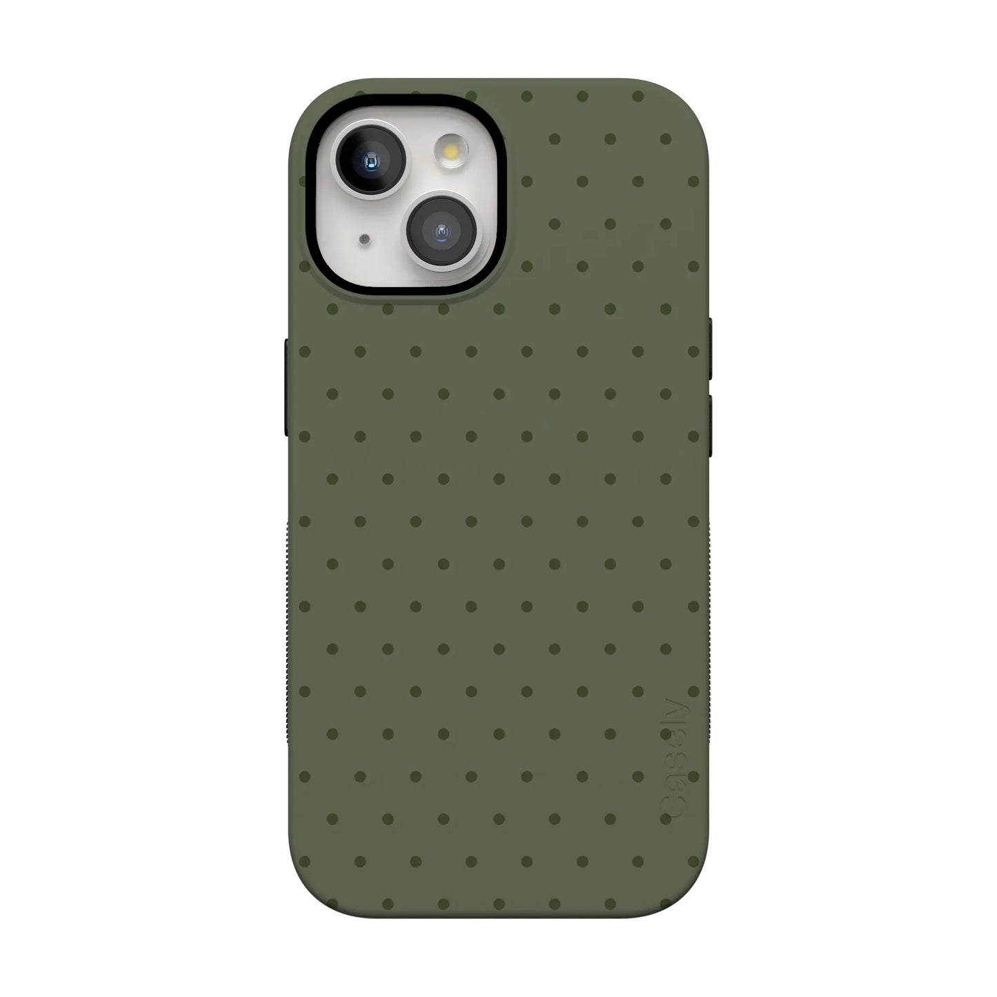 On the Dot | Olive Green Polka Dot Case - iPhone 13