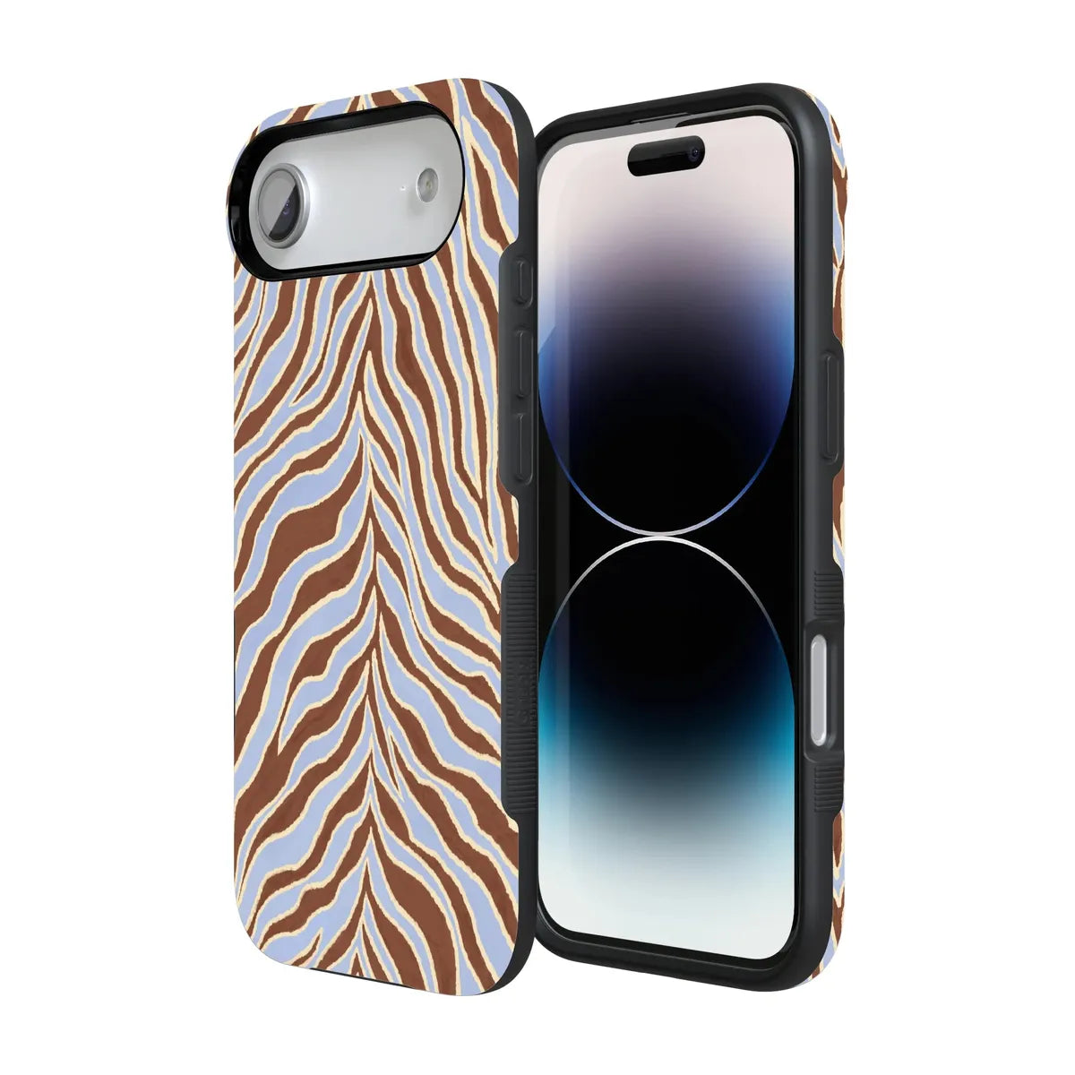 Untamed | Brown & Blue Zebra Case