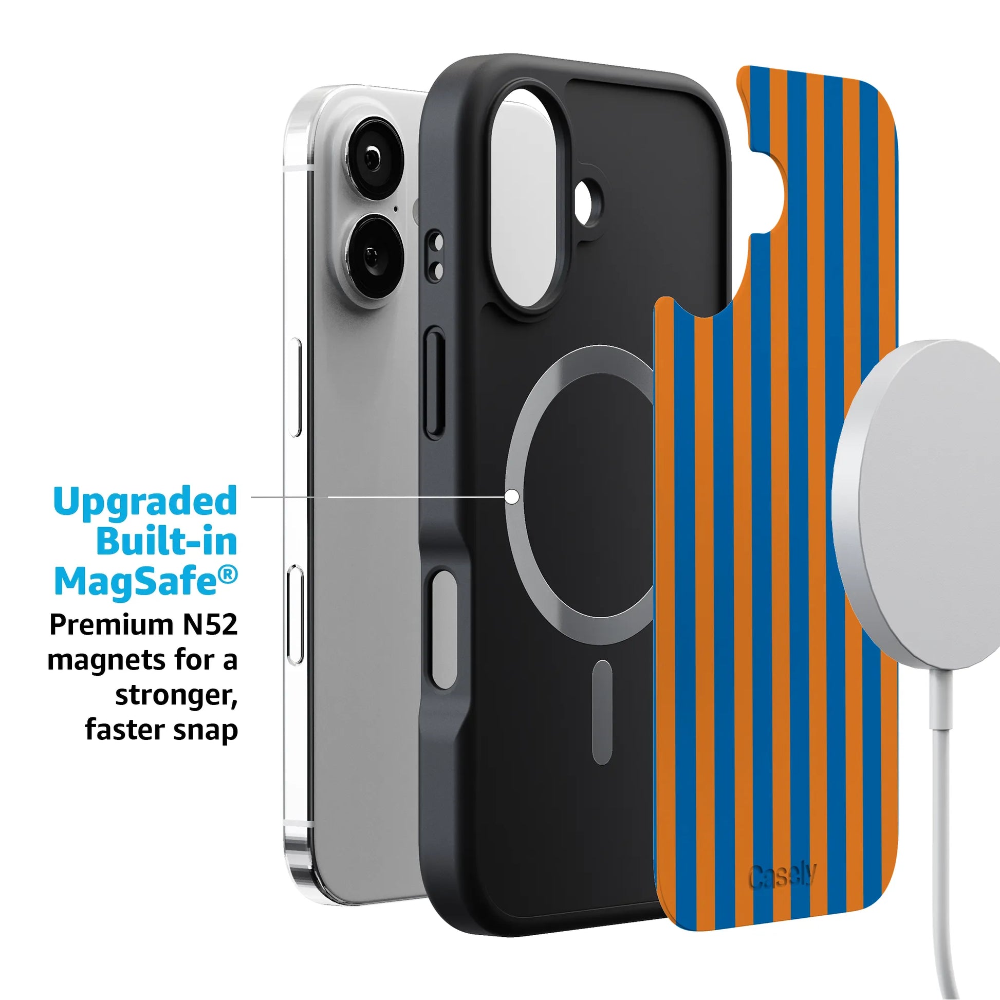 Go New York | Blue & Orange Stripes Case
