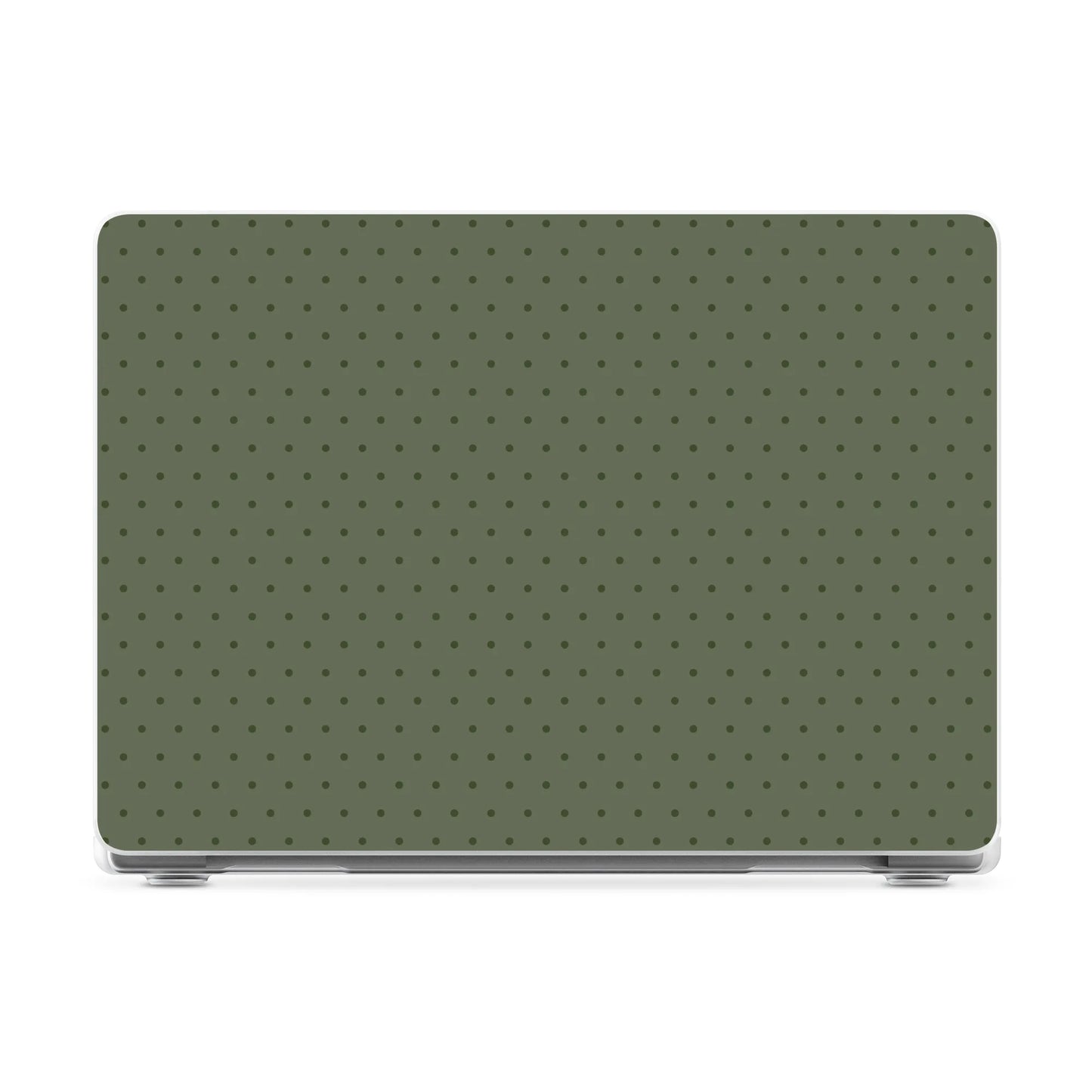 On the Dot | Olive Green Polka Dot Laptop Shell - 14" MacBook Pro