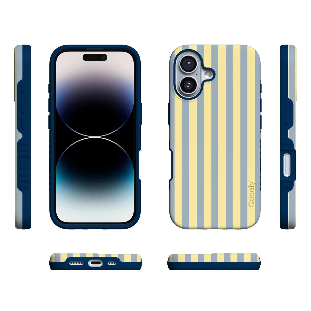 Coastline Stripes | Blue & Yellow Case