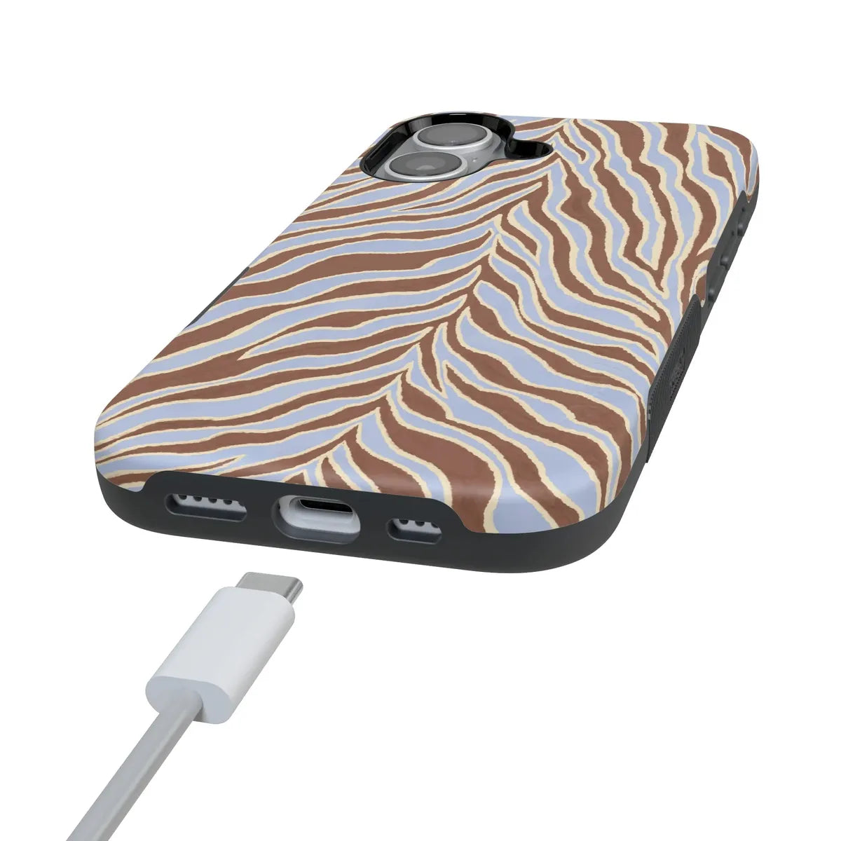 Untamed | Brown & Blue Zebra Case