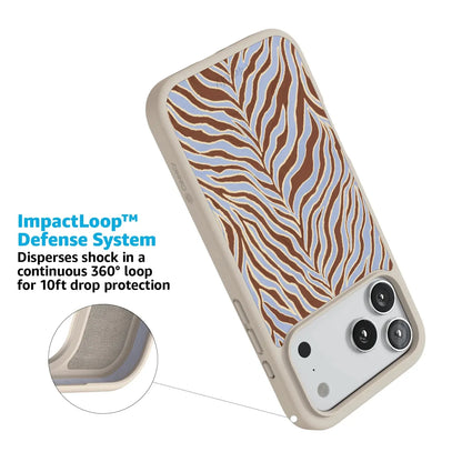 Untamed | Brown & Blue Zebra Case
