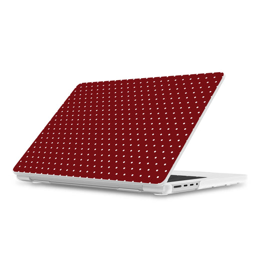 On the Dot | Maroon Polka Dot Laptop Shell