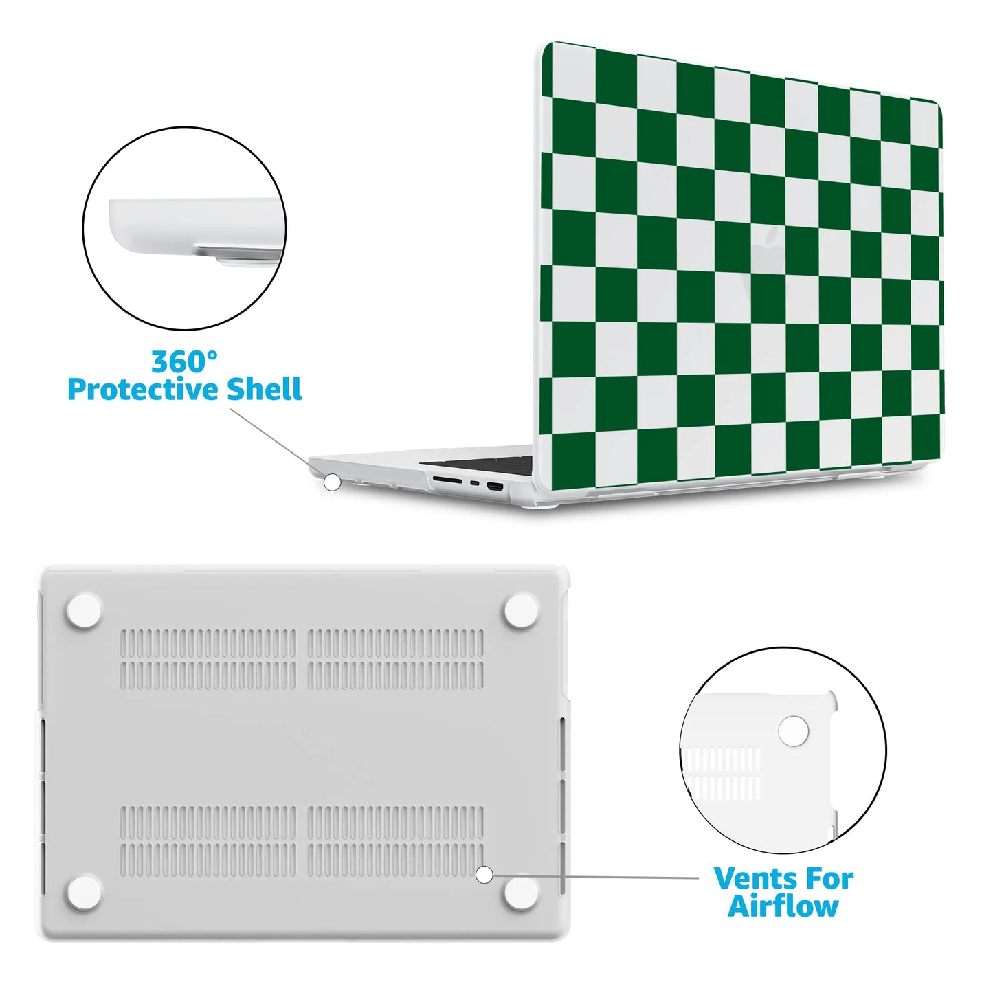 Fit Check | Green Checkerboard Laptop Shell