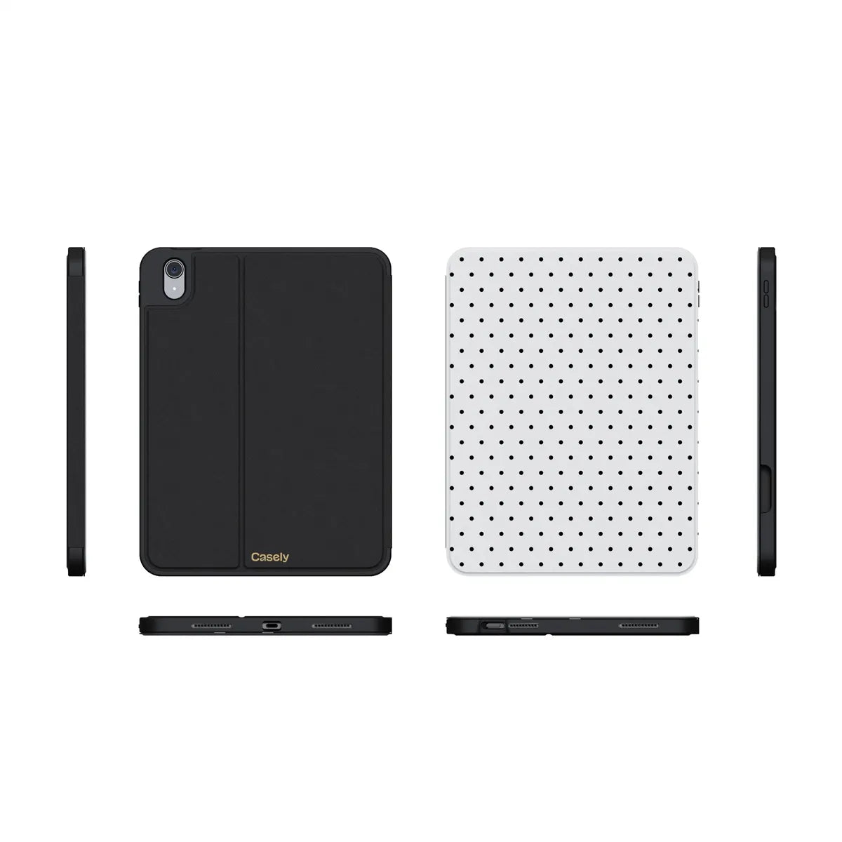 On the Dot | Black Polka Dot iPad Case