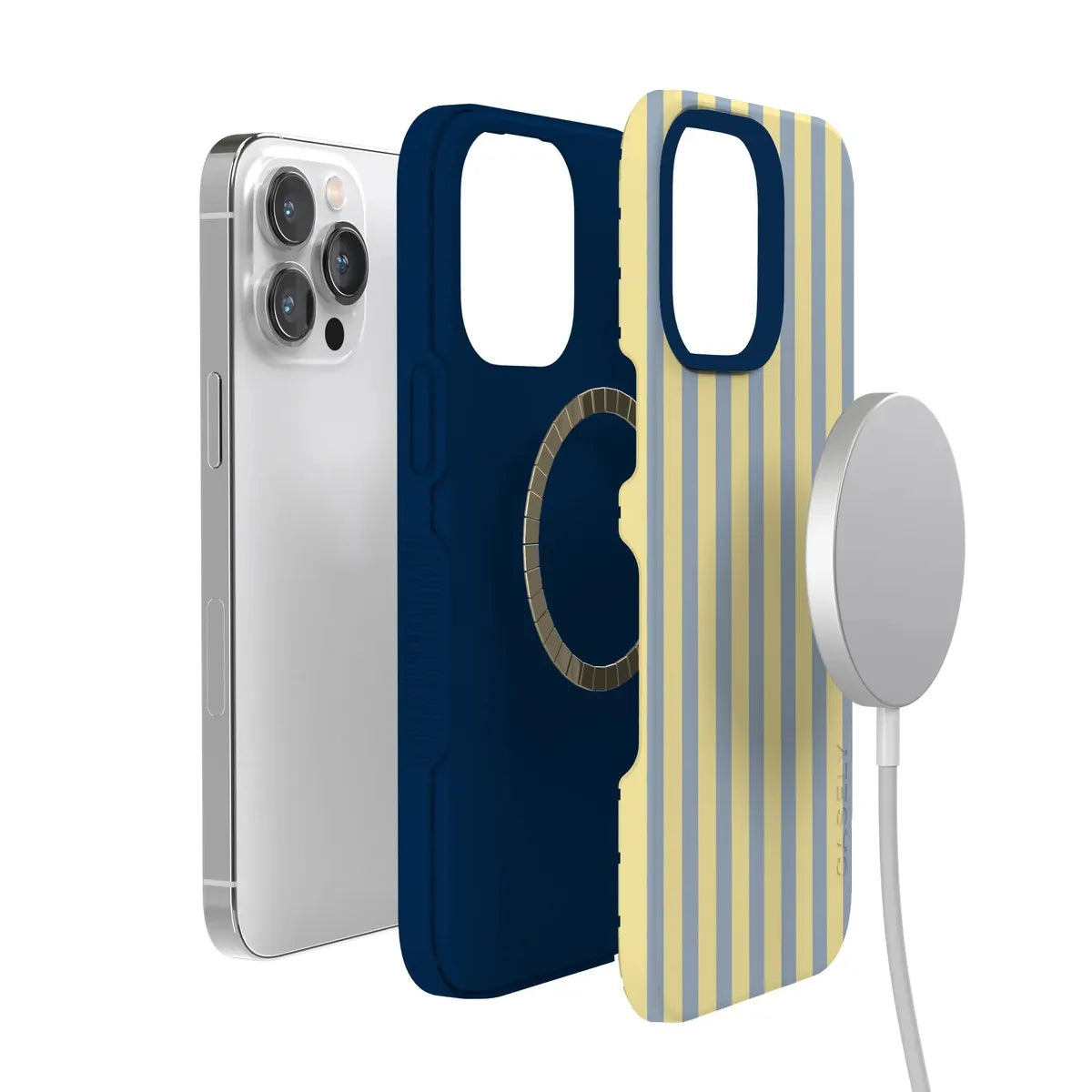 Coastline Stripes | Blue & Yellow Case