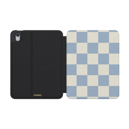 Fit Check | Light Blue Checkerboard iPad Case