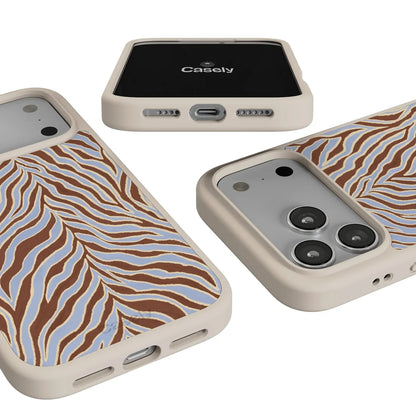 Untamed | Brown & Blue Zebra Case