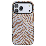 Untamed | Brown & Blue Zebra Case - iPhone 17 Pro