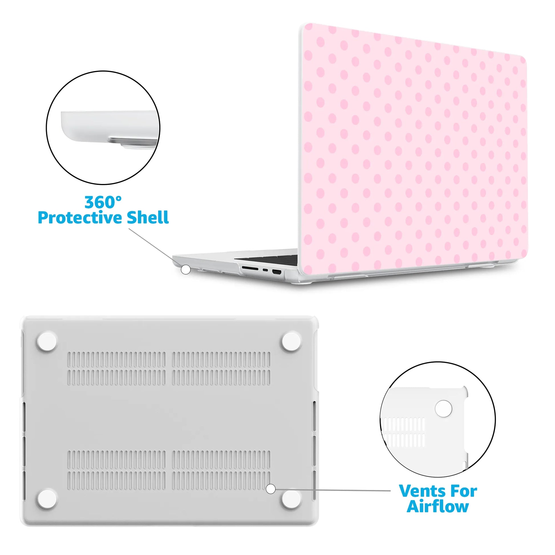 Spotted in SoHo | Pink Polka Dot Laptop Shell