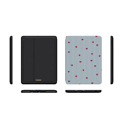 Love Lines | Blue Stripes iPad Case