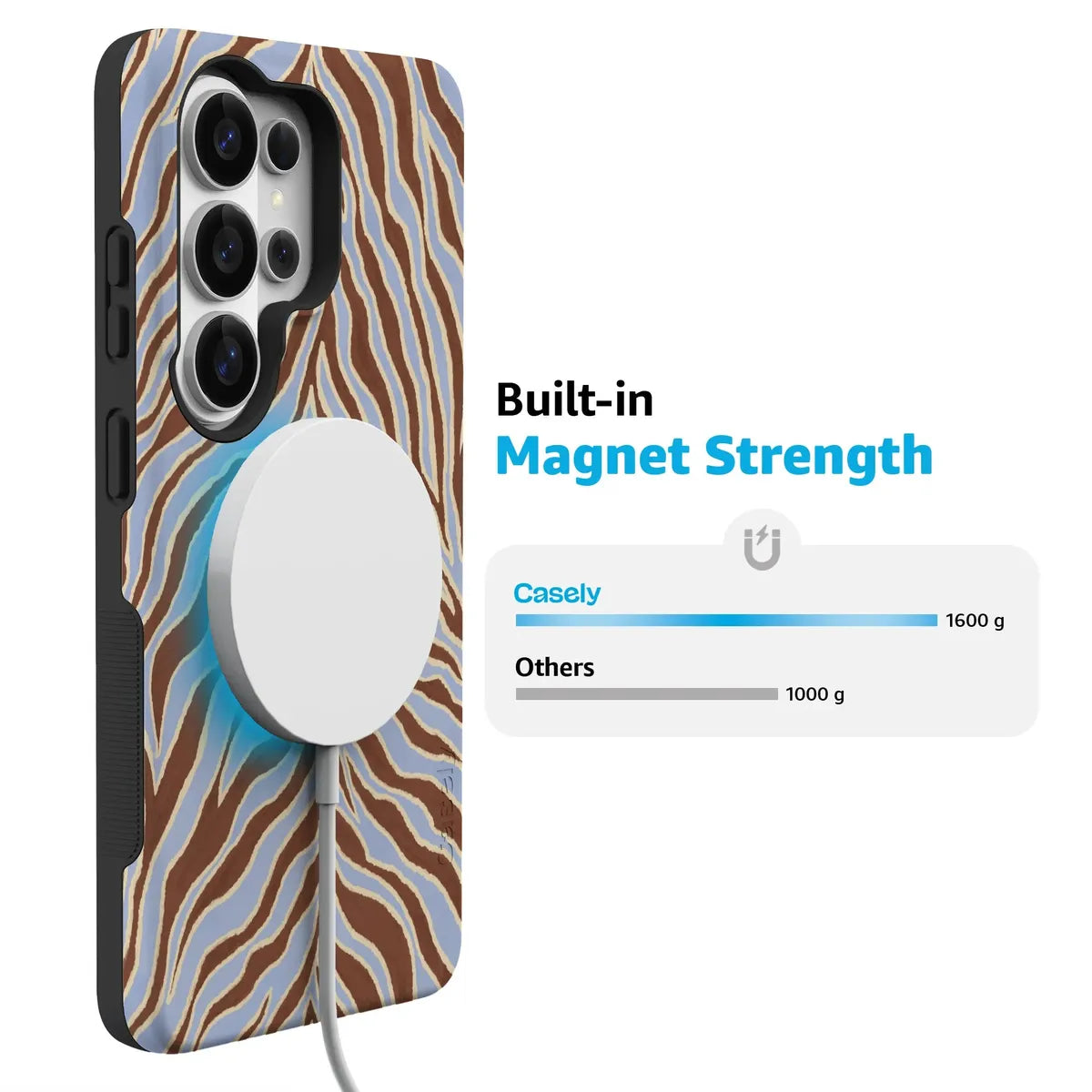 Untamed | Brown & Blue Zebra Case