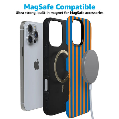 Go New York | Blue & Orange Stripes Case