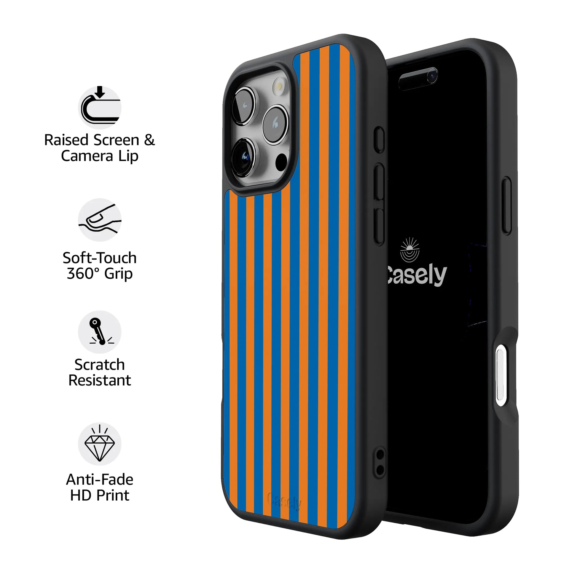 Go New York | Blue & Orange Stripes Case