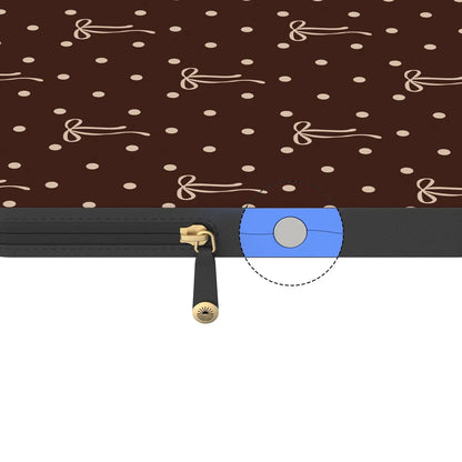 Teddy Bows | Brown Polka Dot Laptop Case