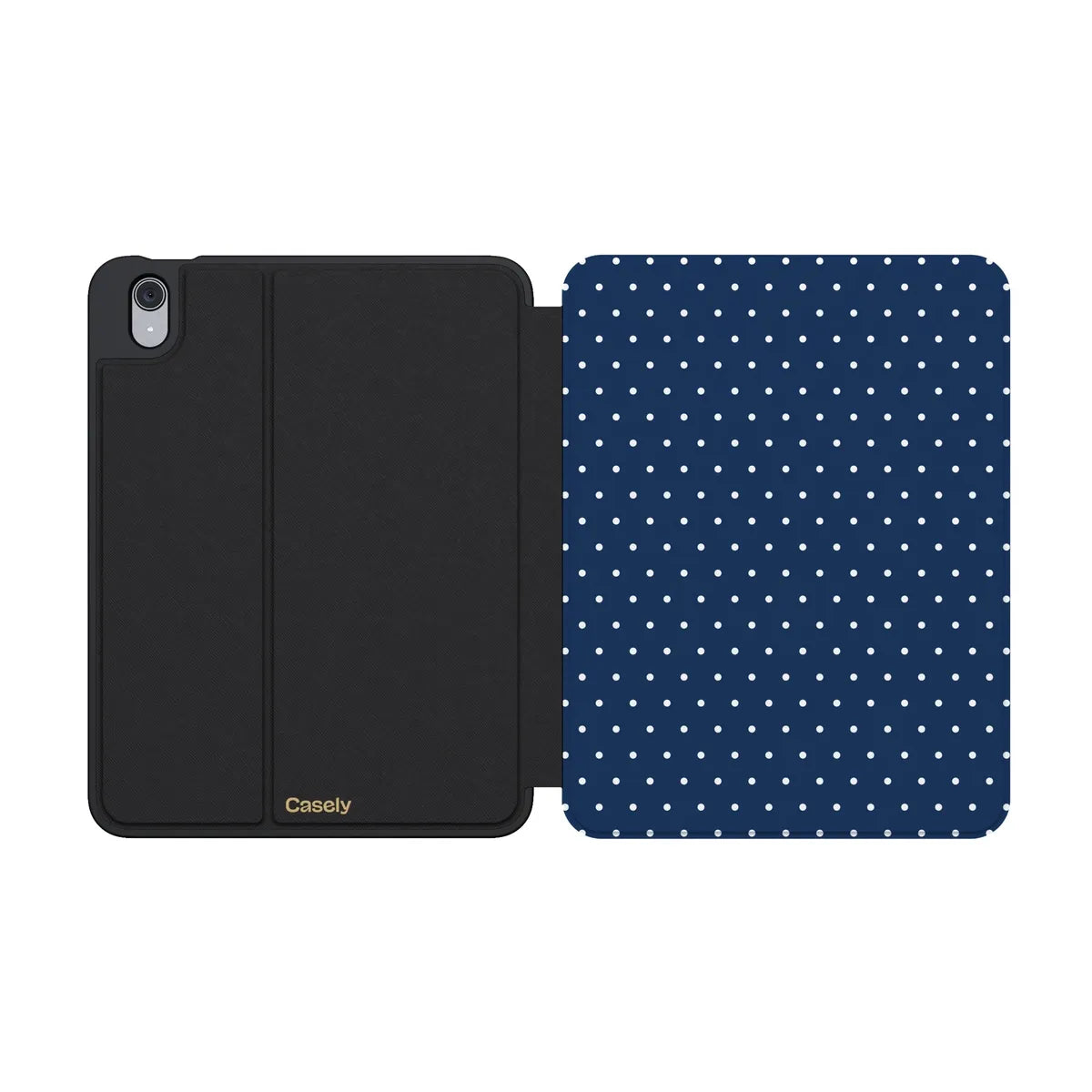 On the Dot | Navy Polka Dot iPad Case