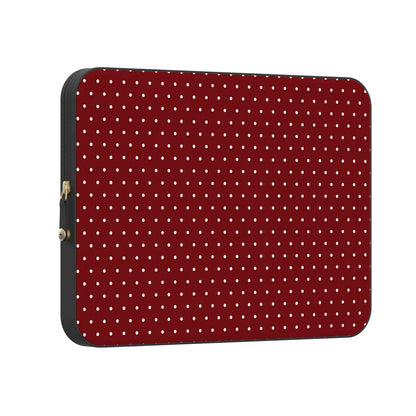 On the Dot | Maroon Polka Dot Laptop Case