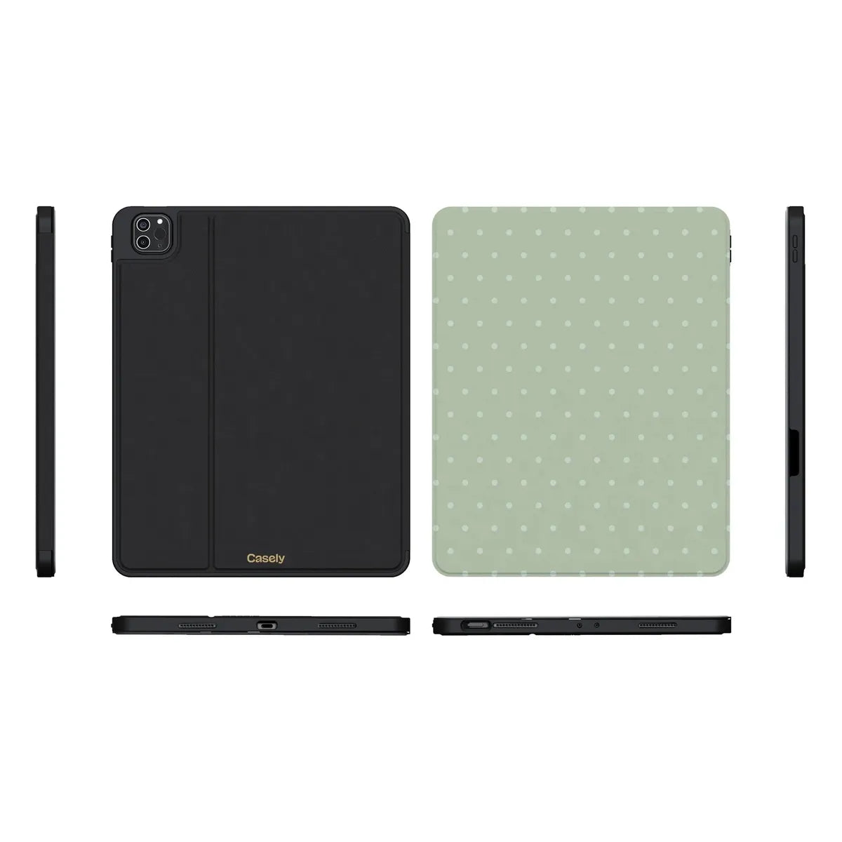 On the Dot | Green Polka Dot iPad Case