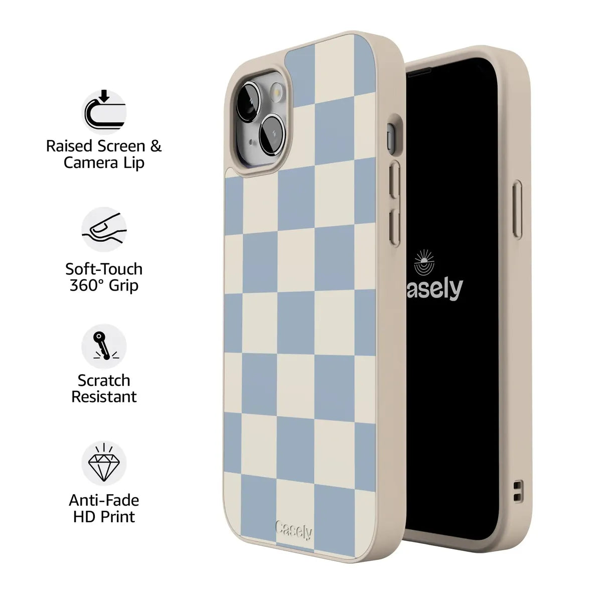 Fit Check | Light Blue Checkerboard Case